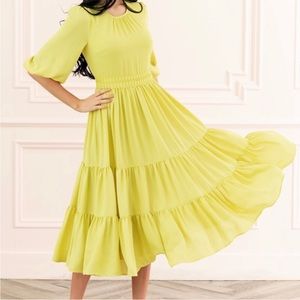 Rachel Parcell Autumn Apple Midi Dress Small